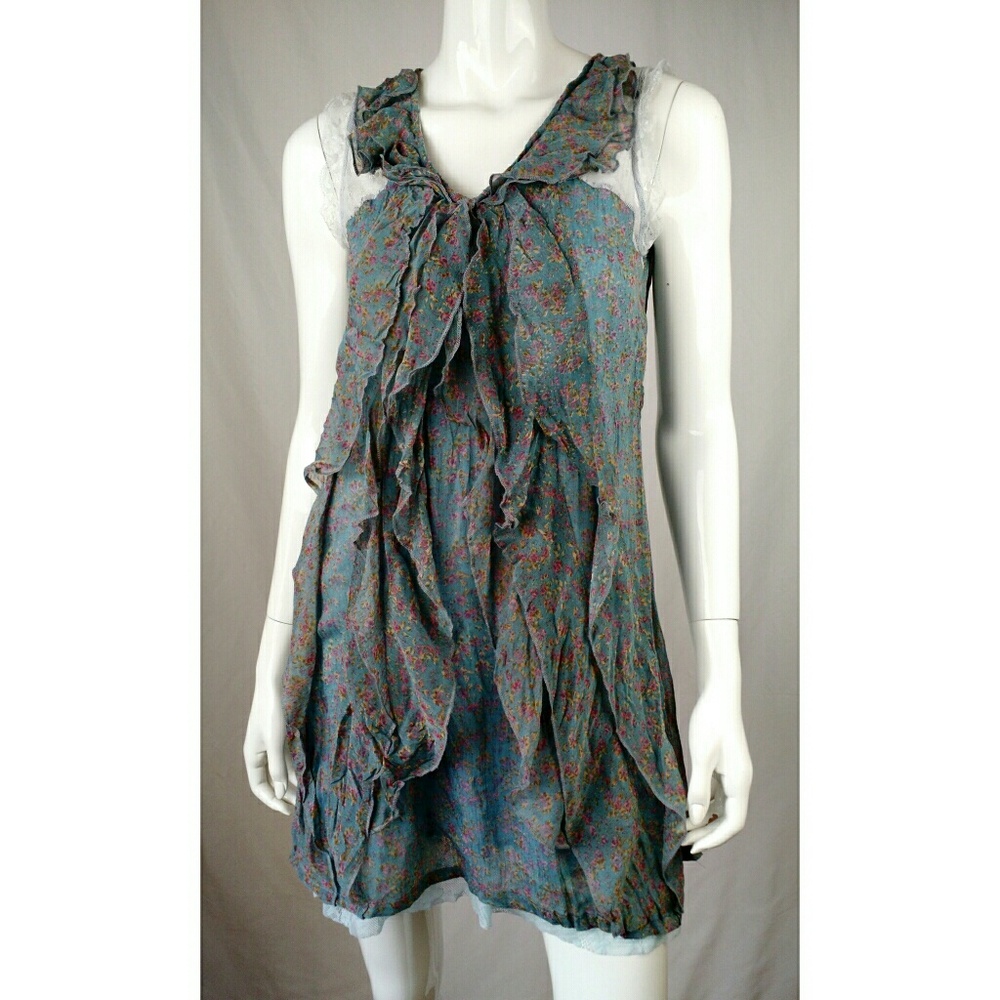 🌸Panhandle Slim Ruffle Lace Sleeveless Dress